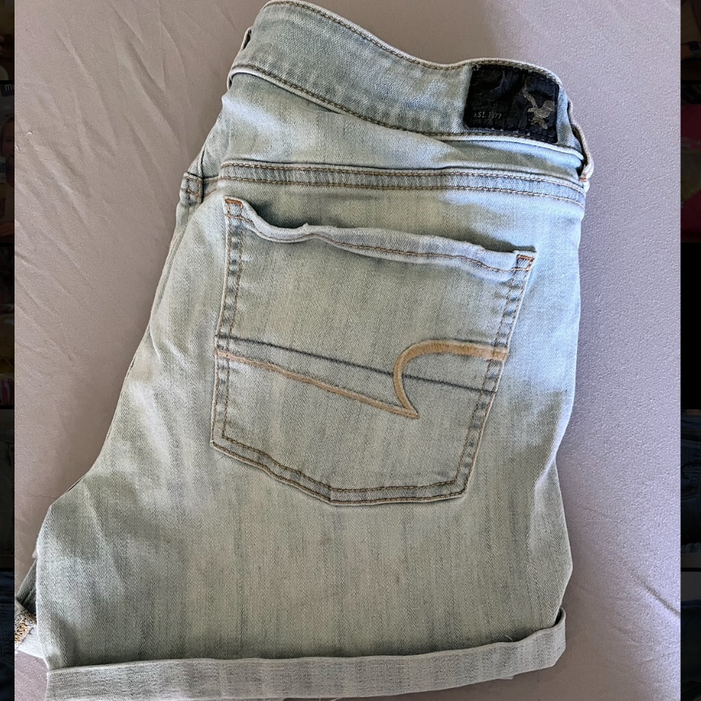 American Eagle Outfitters Light Blue Jean Shorts